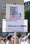 29.September 2006: Demo der BenQ-Kollegen vor der Zentrale der SIEMENS AG am Wittelsbacherplatz