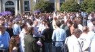 29.September 2006: Demo der BenQ-Kollegen vor der Zentrale der SIEMENS AG am Wittelsbacherplatz