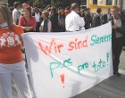 6.Oktober 2006: Demo der BenQ-Kollegen vor der Zentrale der SIEMENS AG am Wittelsbacherplatz