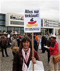 16. Oktober 2008: Protestaktionen gegen die Million�rsmesse
